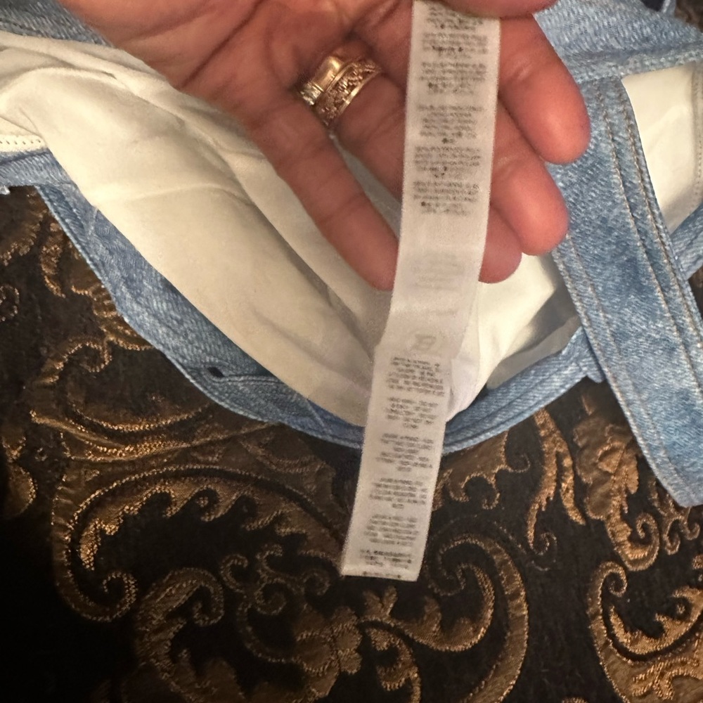 Balmain Blue Denim-Print Bandeau One-Piece Swimsuit - Picture 15 of 16